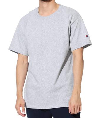 Champion Authentic Basic Short Однотонная серая футболка, мужская, рукав, хлопок, цвет, XXL,