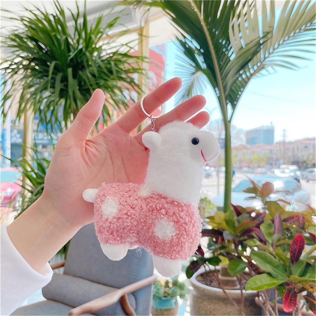Alpaca- Keychain Plush Easter Llama Plushie Pendant Sheep Doll Stuffed Toy Animals Keyring For Girls Boys