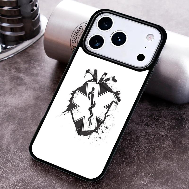 Медицинский спасательный чехол для телефона EMT EMS для iPhone 17 16 15 14 13 12 11 Pro Max Plus 17Air Мягкий силиконовый чехол