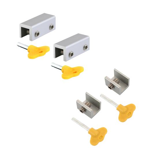 2 шт. замки для раздвижных окон без перфорации, гибкие регулируемые замки для окон из нержавеющей стали, безопасный замок для ежедневного использования