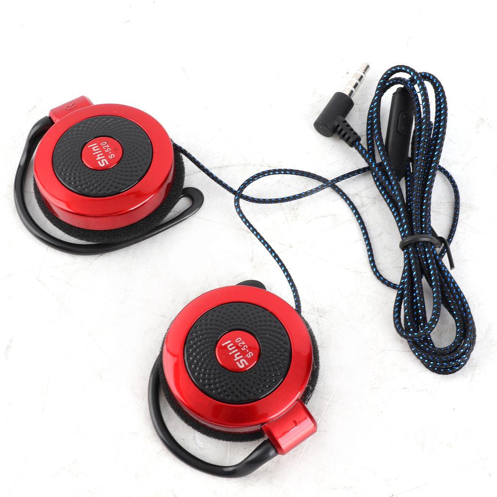 3.5mm Wired Headset Ear Hook Headset Stereo Game Sports Headphone with Mic for Phone