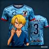 2526 Новая футболка-майка Bandai Аниме One Piece Луффи Летняя Оверсайз 3D Взрослая и Детская Многофункциональная Рождественская Майка