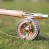 Fly Fishing Reel 4 Sections Portable Glass Carbon Ultra-light Weight for Travelling River Fishing