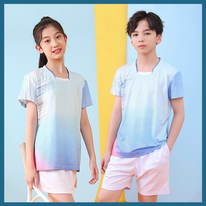 Quick-Dry Badminton Set Men Women Kids Sportswear Tennis Volleyball Training Competition Uniform