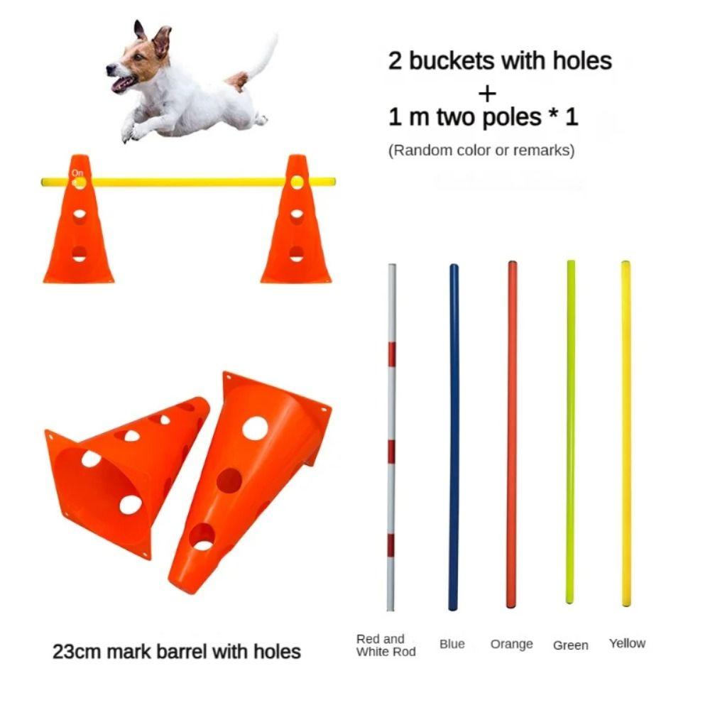 Durable Pet Training Set Portable Pets Jumping Bar Dogs Running Jumping Stakes  Hurdle Training