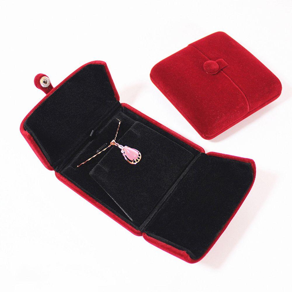 Necklace Earrings Travel Bracelet Holder Case Double Open Jewelry Box Velvet Jewelry Box Gift Box