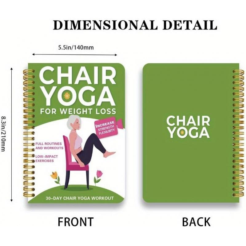 Illustrated Chair Yoga Exercises Book For Seniors Fall Prevention & Flexibility 30-Day Challenge Perfect Gift For Elderly