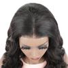 European and American ladies front lace wig medium deep black big wavy long curly hair lace wig headgear wigs