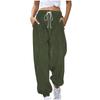 Women's Solid Colour Elastic Drawstring Waist Corduroy Drawstring Casual Side Pocket Trousers