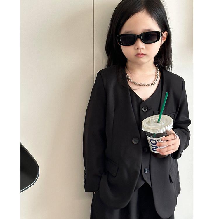 Осень 2025 Девочки Костюм-конфетка из 3 предметов - Блейзер в корейском стиле