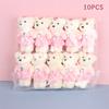 10Pcs 12Cm Bear Flower Bouquet Toy Cartoon Doll Foam Bouquet Gift Party Decor