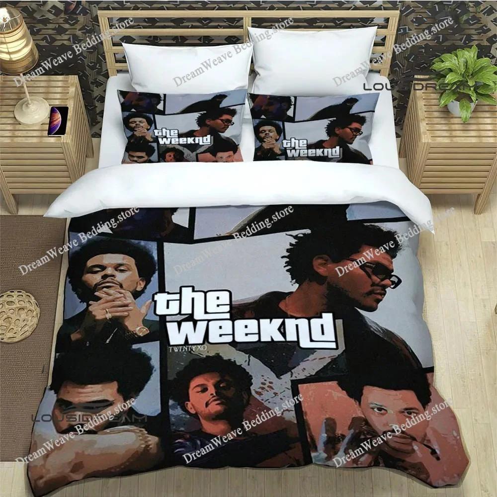 3D Print Singer The Weeknd Bedding Set Duvet Cover Bed Set Quilt Cover Pillowcase Comforter King Queen Size Boys Adult963963