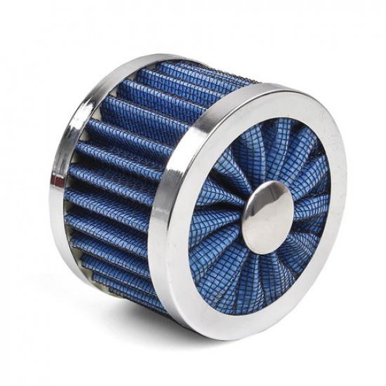 Blue Universal 23mm Car Push In High Flow Extra Vent Valve Cover Breather Filter