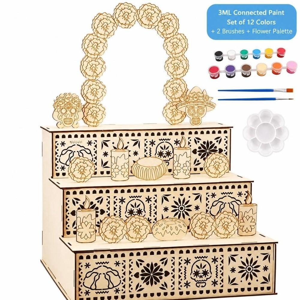 Wooden Wooden Shadow Box Shadow Box Design Ofrenda Altar Display  Memorial Decorations