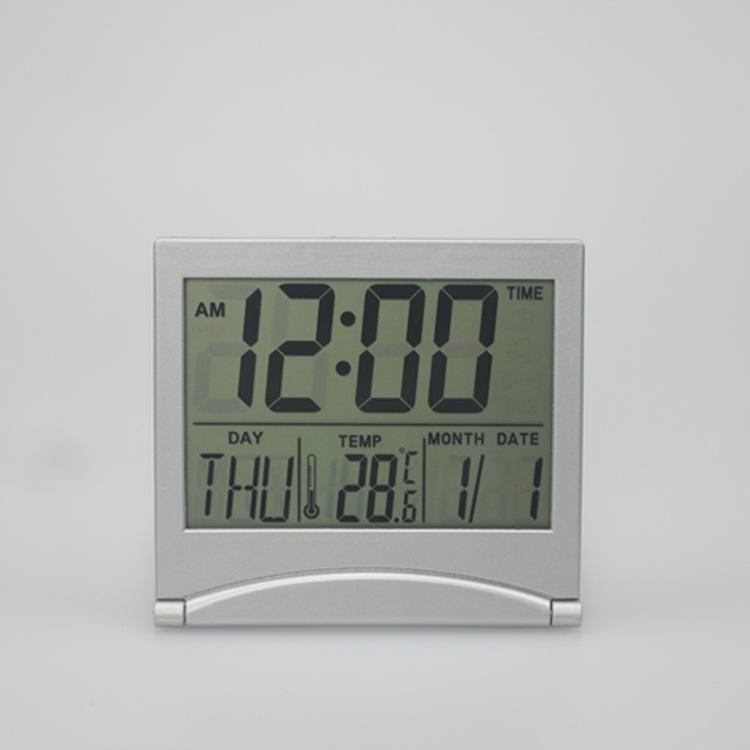 Простые светодиодные электронные часы, складные прикроватные часы, будильник с сигналом температуры и календарем температуры