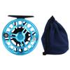 56 Fly Fishing Reel Aluminum Alloy Light Fishing Reel Waterproof with Release Button Fly Reel Blue