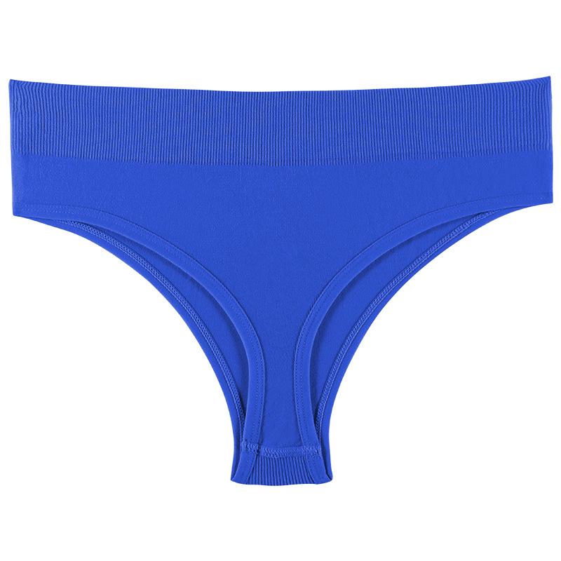 Seamless Mid-Waist T-Back Underwear: Sexy, Invisible, Solid Color, Comfortable for Sports