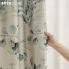 1 шт. LOZUJOJU 70-80% затемняющие, ручная роспись зеленые шторы с растительным принтом, шторы в американском пасторальном стиле для спальни, гостиной, домашнего декора