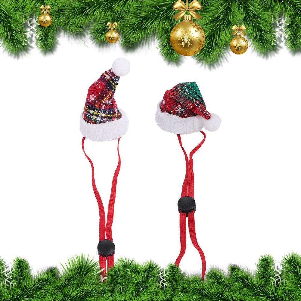 Регулируемая Рождественская Шапка для Питомца Декоративная Рождественская Шапка для Щенка Головной Убор для Кошки Шапка Новый Год