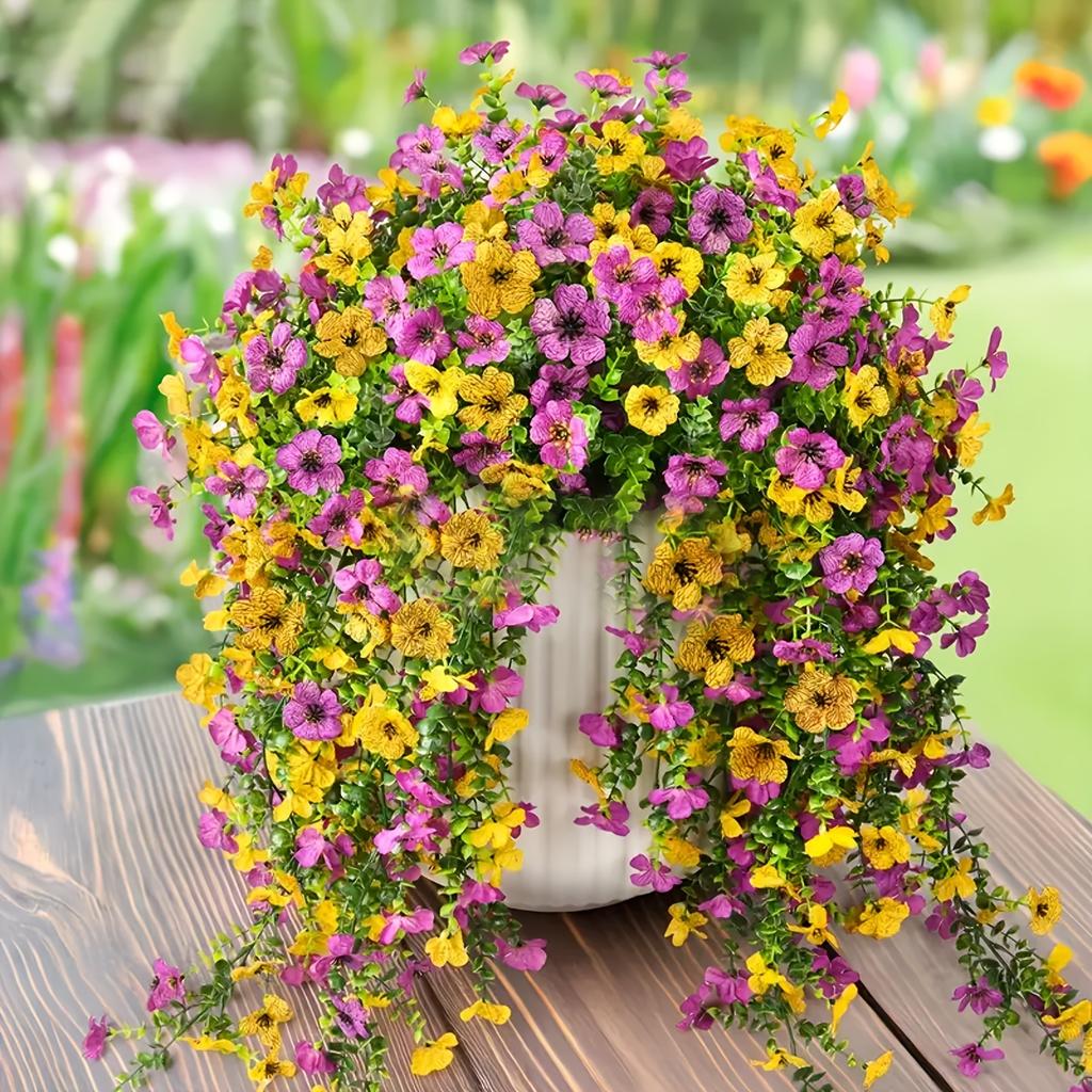 1 шт/2 шт изысканные реалистичные шелковые ромашки подвесные цветы для улицы искусственные растения цветок орхидеи