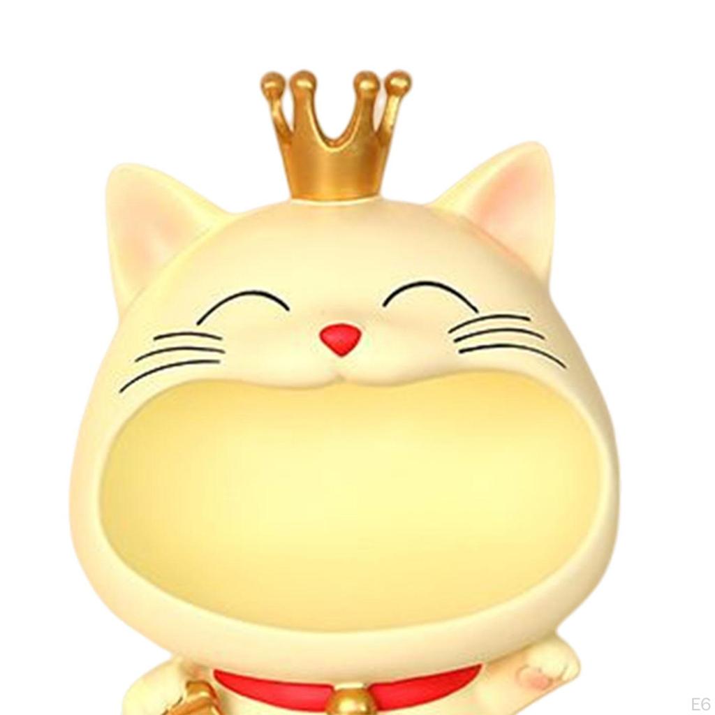 Ящик для хранения фигурок кошек, органайзер для стола, современный орнамент, миска для животных, контейнер для всякой всячины, закуска