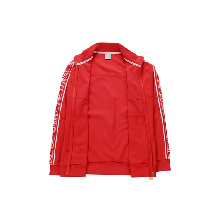 Li Ning Коллекция спортивной моды Куртки Мужские Бычий Красный Воротник-стойка Умеренная Другое AFDP467-5