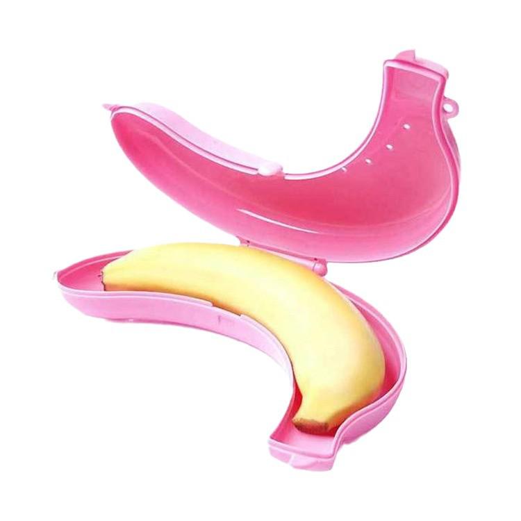 Portable Plastic Banana Protector - Anti-Crush Case for School, Travel, Picnic, Takeaway