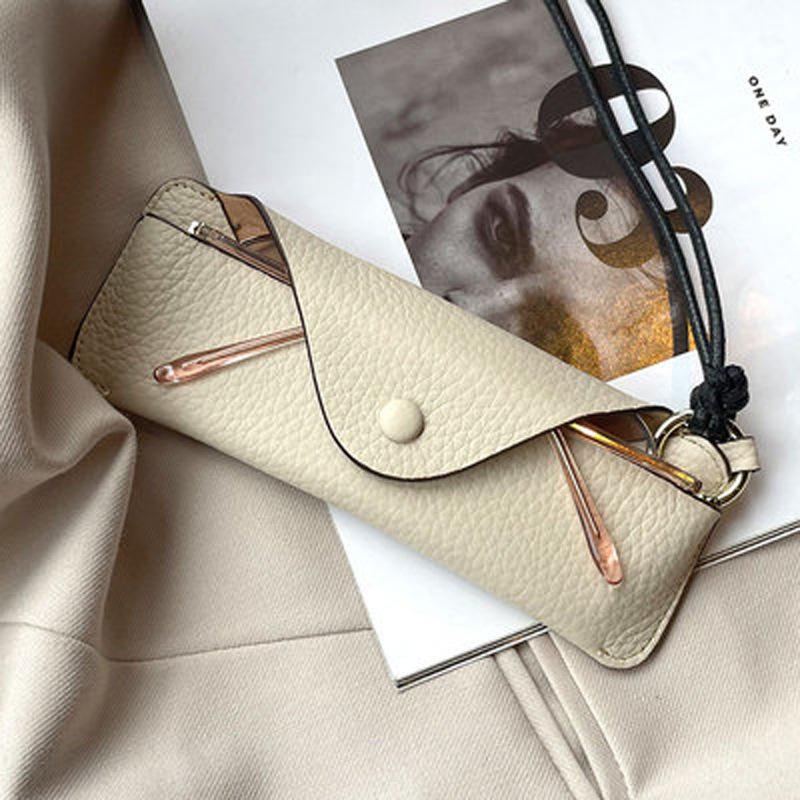 New Genuine Leather Multifunctional Storage Bag Glasses Bag Portable Sunglasses Storage Bag Organizador De Gafas