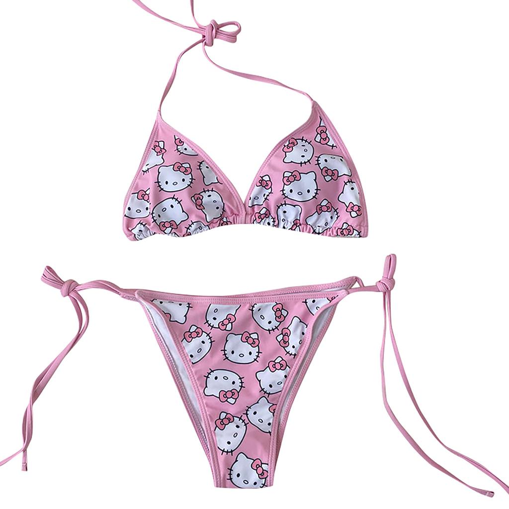 Женский раздельный купальник Купальник на бретельках Подкладка для купальника Купальник с открытой спиной Раздельный купальник Жилет с трусами Узкий Купальный комплект в полоску