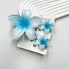 3Pcs/Set Plumeria Flower Hair Claws Gradient Ponytail Clip Colorful Hair Accessories  Summer