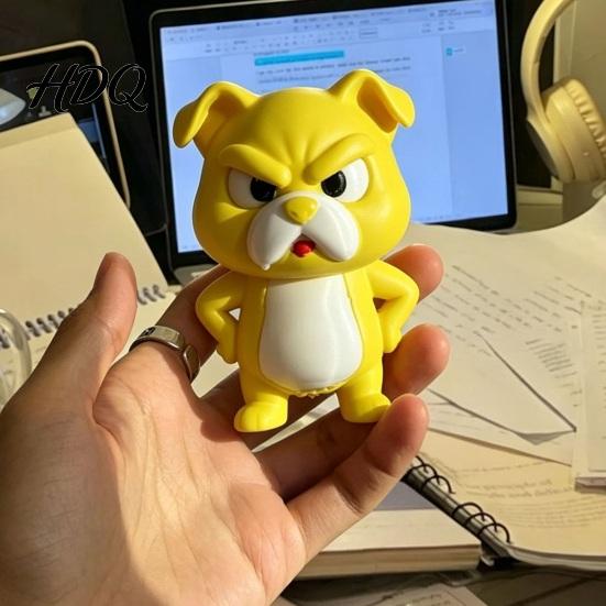 Забавные Офисные Аксессуары Маленькая Желтая Собачка Украшение 3D Печать Прочный PLA Милый Мультяшный Пластиковая Фигурка Ручной Работы Забавная Высокомерная Статуэтка для
