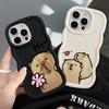Мягкий чехол для телефона для iPhone 14 15 Plus 16 Pro Max 17 Air 12 XR 8 13 11 Мультяшная капибара
