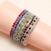 Trendy Multi-Color Diamond Single Row Elastic Bracelet for Women