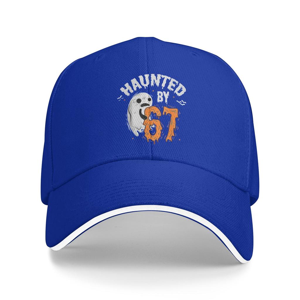 Haunted By 67 Meme Halloween Spooky Sun Baseball Cap Spring Couple Women Trucker Hat Fitted Retro Outdoor Sports Baseball Caps