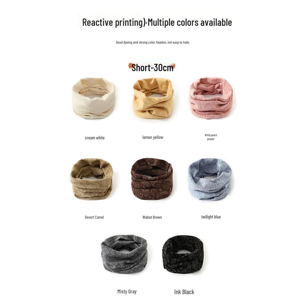 Весенне-летний унисекс хлопковый шарф-снуд: Универсальный, Тонкий, Защита от холода и тепло, Накидной воротник-обманка