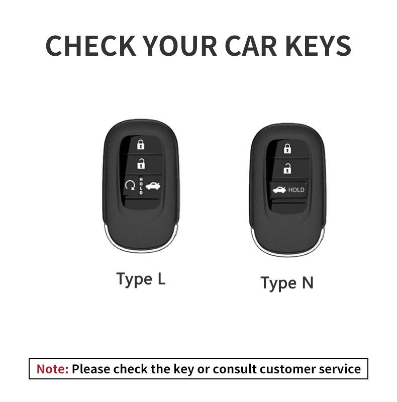 Zinc Alloy Leather Car Remote Key Case Fob Cover ring For Honda 2023 2024 2025 For Civic for Accord For CR-V For HR-V For Pilot