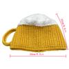 3D Beer Cup Hat Funny Creative Knitted Pullover Cap Autumn Winter Versatile Unisex Warm Hairline Cap Beer Lovers' Year Presents