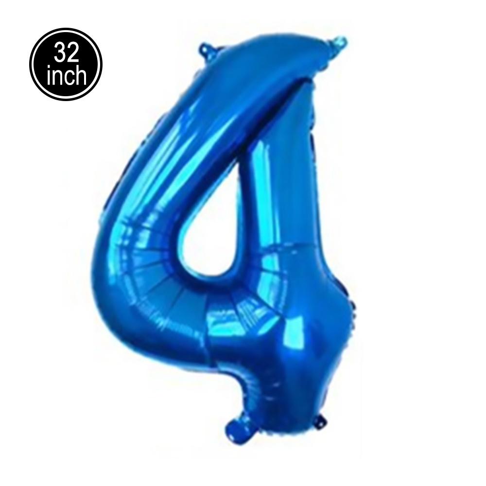 Воздушный шар из алюминиевой фольги с номером 0-9 в стиле поезда на день рождения, креативный мультфильм, украшение из воздушных шаров в синей серии