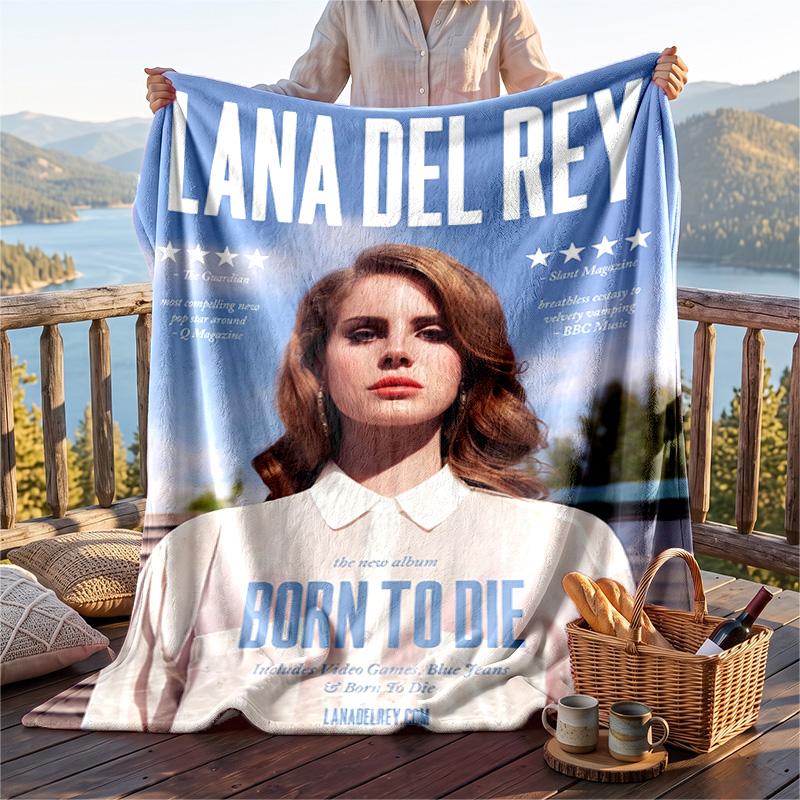 Теплый фланелевый плед, легкий уютный плед Lana Del Rey для кровати, дивана и повседневного использования