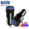 66w Usb Car Charger Type C Fast Charging Phone Adapter For Xiaomi Huawei Pd Phone Charger Car Adapter Socket Lighter