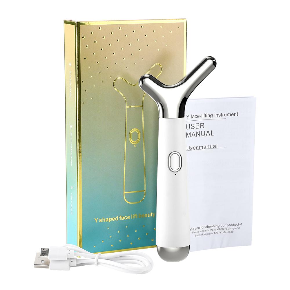 Y-shaped Face Slimming Device Electric Neck Beauty Instrument Skin Rejuvenate V Face Vibration Massager for Promote Absorption