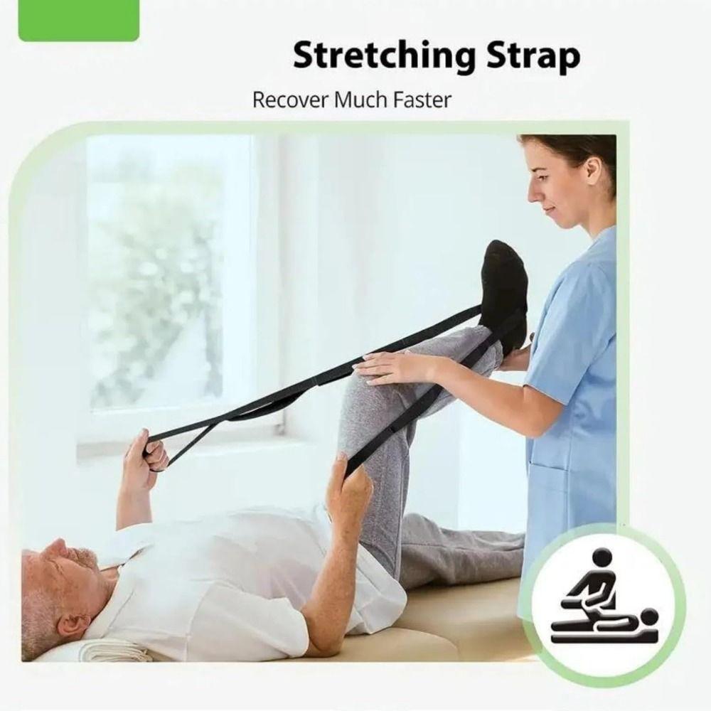 10 Loops Yoga Stretch Band Adjustable Yoga Resistance Band Non-Elastic Stretch Straps Gym Exercise