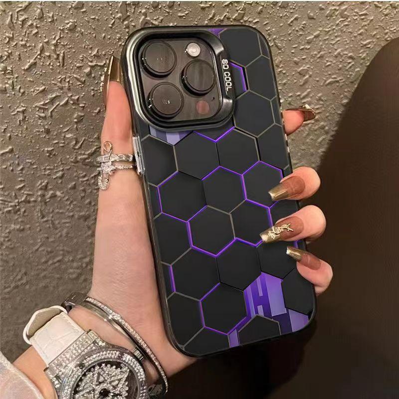 Fashion Technology Honeycomb Phone Case for  Redmi Note 13 12 11 Pro Plus 12S 11S 10S 10 13C K70 Ultra Matte Back Cover