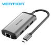 Vention Type-c HUB USB C HUB To USB 3.0 Thunderbolt 3 HDMI RJ45 for MacBook Pro Samsung Galaxy S9 Adapter