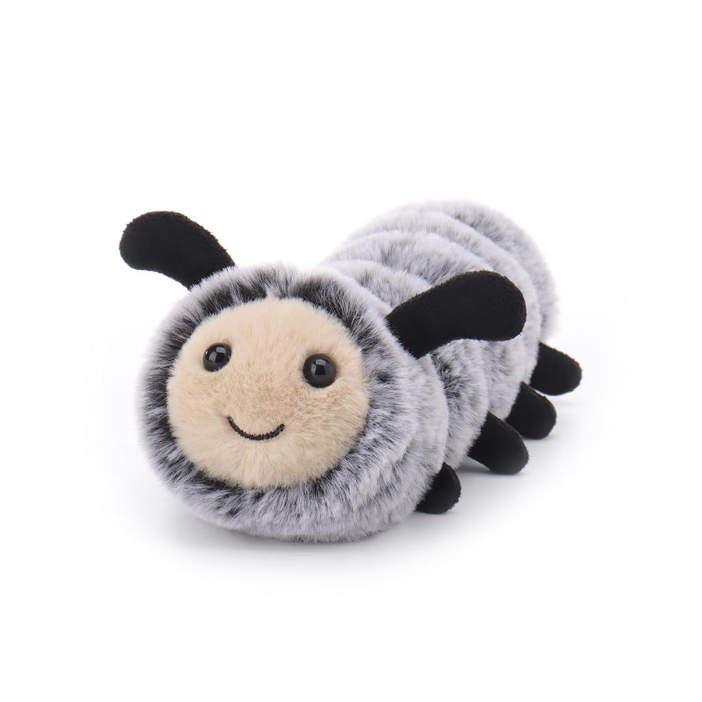 Apricot Lamb Happy Caterpillar Plush Toy for Kids, Soft and Cute Fluffy Happy Caterpillar for Girls and Boys, 20cm