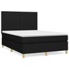 3142179 vidaXL Divan Bed with Mattress Black 140x200 Cm Fabric