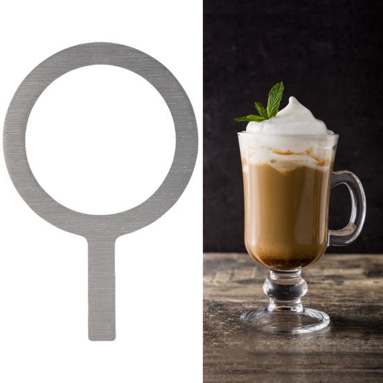 Кольцо для чашки для выпечки из нержавеющей стали с термостойкой деревянной ручкой, крышка чашки чая с молоком, прокладка для десертного пузырькового чая, жареное молоко, изготовление своими руками