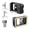 APEXEL FL23 Universal Phone Clip with 17mm + 37mm Thread LED Fill Light Cold Shoe Mount & 1/4in