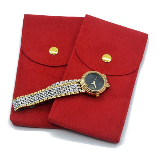 Сумка для часов, износостойкая, устойчивая к царапинам, ударопрочная, с кнопкой, короткая, бархатная, с защелкой, портативная, для упаковки ювелирных изделий, для ежедневного использования