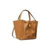 Tory Burch Tb McGraw Drawstring Suede Bucket Tote Shopping Crossbody Handbag Medium Women tote Tiramisu-Brown 88135-227